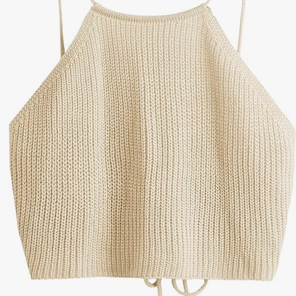 Knit tie back top size small NWOT (NEVER WORN) - Picture 1 of 3